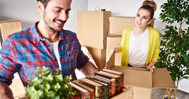 Couple getting ready to move