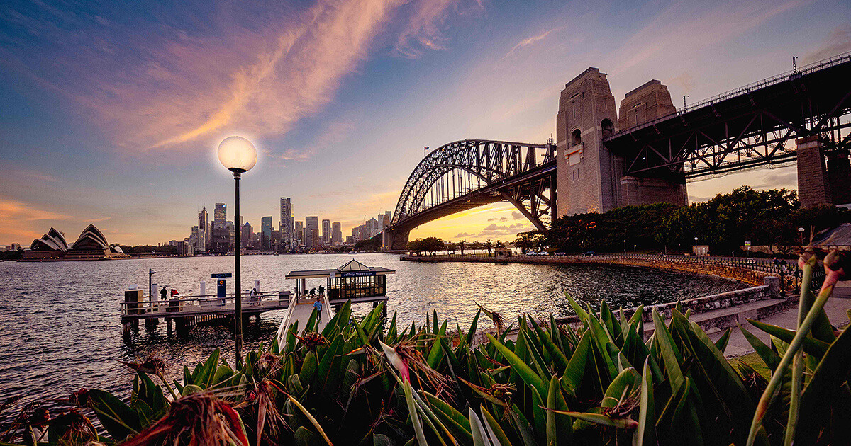 View of Sydney Australia and harbour