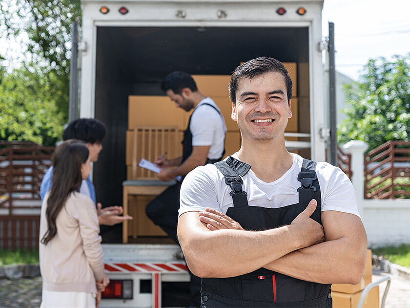 Moving truck and movers